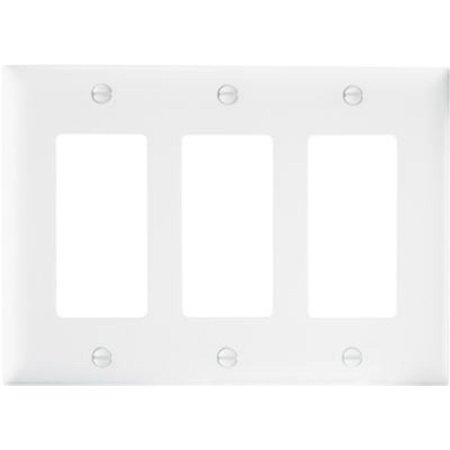 PASS & SEYMOUR Wht 3G Nyl Wall Plate TP263WCC12